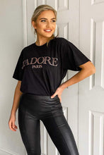 Load image into Gallery viewer, J’adore Black &amp; Rose Gold T
