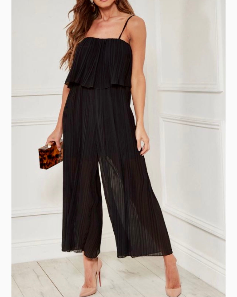 Black Pleated Jumpsuit