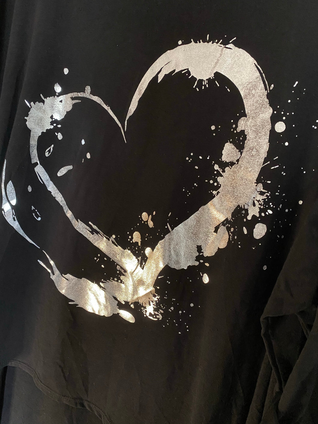 Metallic Heart Sweater